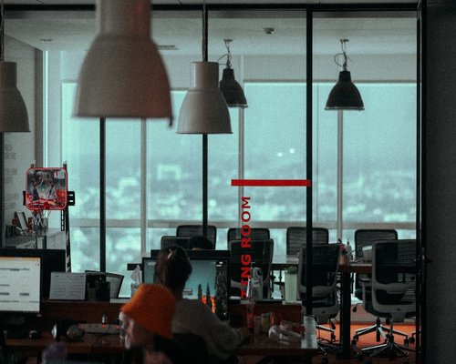 Interior view of modern Jakarta office space